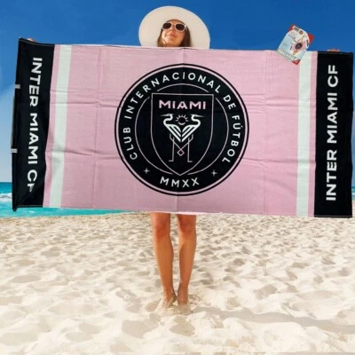 Toalla de playa Inter Miami FC Leo Messi 30X60 MLS Copa Mundial de Fútbol Lionel Argentina Foto 1 de 4