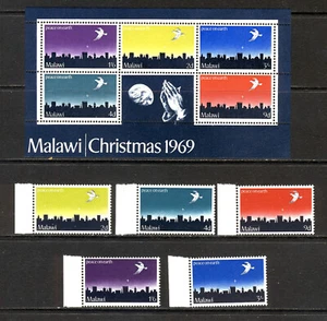 MALAWI 1969 The Christmas Set + Minisheet SG 339 to SG MS344 MNH - Picture 1 of 2