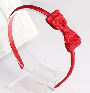 Women Girls School Red Lace ruffle Bow Snow white Party Hair Head band Headband - Picture 1 of 12