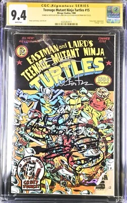 TMNT 15 CGC SS 9.4 SIGNED Eastman Peter Laird SKETCH Teenage Mutant Ninja Turtle - Image 1 of 2