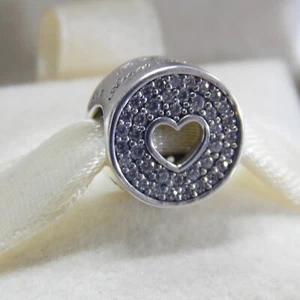 New Authentic Pandora Charm Anniversary Celebration 791977CZ W Tag & Suede Pouch - Picture 1 of 6