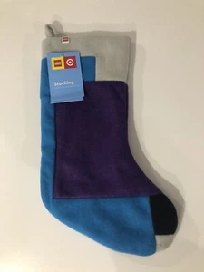 LEGO Collection x Target 20" Color PURPLE BLUE BLACK Holiday Stocking - Picture 1 of 2