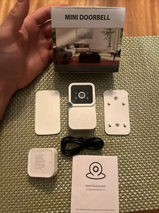 Smart Mini Doorbell HD Wifi 2 Way Audio Smartphone Image Notification Camera - Picture 1 of 6