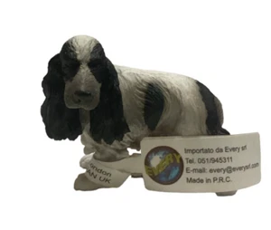 COLLECTA ANIMALI CANI CANE COCKER SPANIEL DOG HUNDE BIANCO E NERO 88070 - Picture 1 of 2