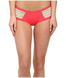 L SPACE L*NOVELTIES BOHO CROCHET SIDE BIKINI SWIM BOTTOMS PINK LARGE NEW! $79 - Picture 1 of 4