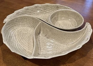 California Pottery 2 Piece Atomic Serving Trays Wing Motif Mid Century 1950s EUC - Picture 1 of 8