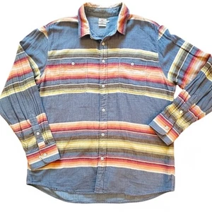 Faherty Men's Button Up Shirt Size XXL Organic Cotton Long Sleeve Striped Colors - Picture 1 of 11