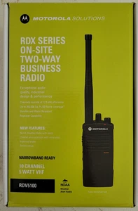 Walkie talkie radio aziendale bidirezionale Motorola RDX RDV5100 nuova in scatola NO BATTERIA - Foto 1 di 4