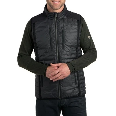 Chaleco acolchado KUHL Spyfire negro carbón aislado cremallera frontal exterior grande Foto 1 de 4
