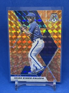 2021 Panini Mosaic Reactive Orange Prizm Isiah Kiner-Falefa #63 Rangers - Picture 1 of 2