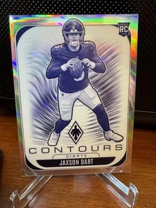 2025 Panini Phoenix Jaxson Dart Contours #24 Silver Prizm Giants Rookie QB! - Bild 1 von 2