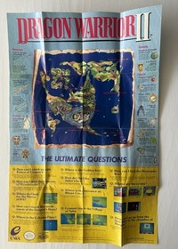 Dragon Warrior II NES - World Map Poster Only - Official Game Insert