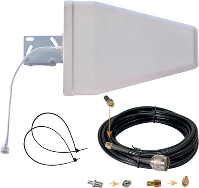 Antenna Esterna Direzionale 4G/5G LTE 9Dbi — Universale per TIM, Vodafone, Windt - Immagine 1 di 4