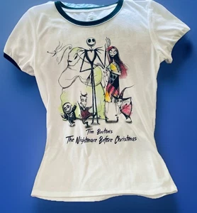 Disney Nightmare Before Christmas Mädchen Soundtrack Ringer T-Shirt Small - Bild 1 von 5
