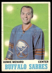 1970-71 O-Pee-Chee **C** ! Howie Menard Buffalo Sabres #124 - Foto 1 di 2