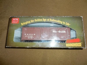 ROUNDHOUSE HO TRAIN D&RGW RIO GRANDE 40' DOUBLE SHEATHED BOXCAR 67952 85204 - Picture 1 of 10