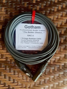 Vintage Gotham GAC-3 Microphone Cable Assembly (Austrian Cable) 20 foot - Picture 1 of 2