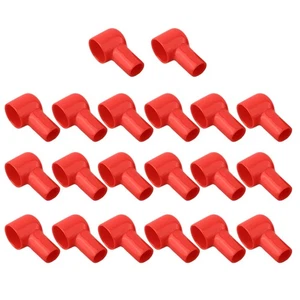 Stivali copri terminale batteria materiale gomma flessibile 20PCS 12x20mm rosso - Picture 1 of 12