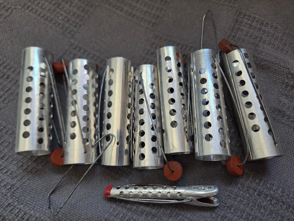 Lote de 7 rolos de rolos de alumínio de metal Perm Rod dos anos 1930, 40 e 50’s EUA - Imagem 1 de 1