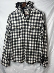 Levi's Levi Strauss & Co Herren Gr. S schwarz-weiß karierter Hoodie Knopfleiste - Bild 1 von 12