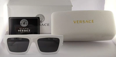 Gafas de sol Versace de lujo | Marco de plástico blanco | Lentes negras 100 % con protección UV Foto 1 de 4