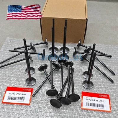 24 piezas válvulas de escape de admisión para Honda Accord EX LX 2003-2007 3,0 L EE. UU. Foto 1 de 4