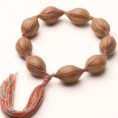 Pulsera Nuez Oliva Pulida Núcleo Crudo Punta Hierro Cuentas Wenwan Portátil Hombres Foto 1 de 4