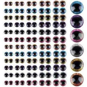 120 Piezas Plástico Brillo Ojos de Seguridad para Amigurumi 12mm 14mm 16mm 18mm 20mm... - Imagen 1 de 1