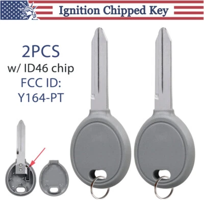 2x Llave transpondedor de repuesto para Jeep Wrangler 2006 2007 2008 2009 2010 2011 Foto 1 de 4