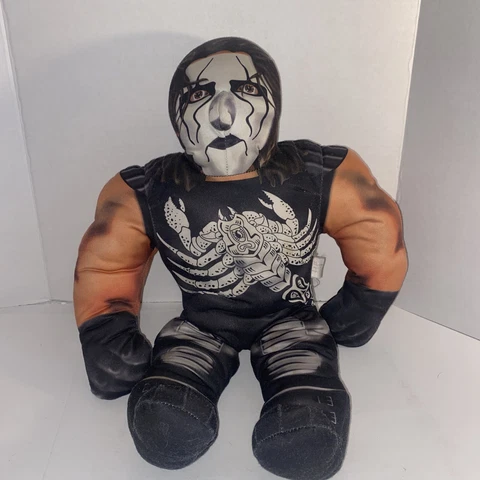 Vintage 1998 Sting Wrestling WCW Bashin Brawlers Talking Plush Not Working Cover