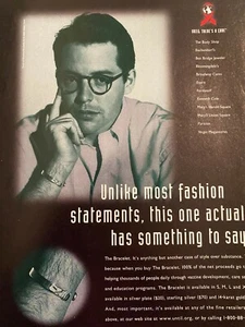 Matthew Broderick, The Bracelet, Vaccine Research, Full Page Vintage Print Ad - Bild 1 von 1