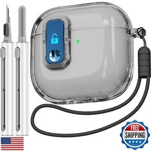 (with Safety Lock) Clear Case Compatible with AirPods 4th Generation Case wit - Picture 1 of 5