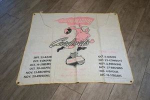 BIRRA FALSTAFF VINTAGE 1960 1° ANNO SAN LUIGI CARDINALI CALCIO STRISCIONE 39X35 - Foto 1 di 1