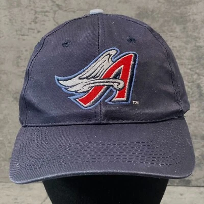 Vintage Anaheim Angels Hat Cap Snap Back Blue Red MLB Baseball 90s BD&A - Image 1 of 4