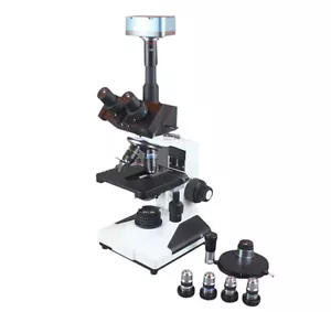 Blood & Sperm Analysis Live Phase Contrast Compound Microscope w USB Camera - Picture 1 of 2