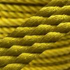 12mm Natural Yellow Cotton Rope x 20 Metres, 3 Strand, Coloured Cotton