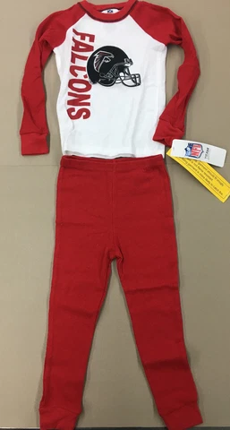 NFL ATLANTA FALCONS MATCHING THERMAL PAJAMA SET NEW WITH TAGS Toddler Cover
