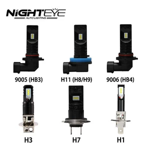 NIGHTEYE 160W 1600LM H1 H3 H11 LED Fog Light Bulbs DRL Driving Lamp 6000K White - Picture 1 of 14