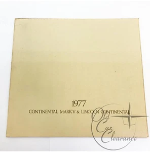 Lincoln Continental and Mark V 1977 folleto de ventas original del distribuidor (77205) - Imagen 1 de 7