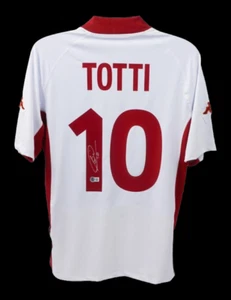 Maglia Francesco Totti 10 Roma 2001 2002 Autografata Jersey Totti Signed Roma - Foto 1 di 3