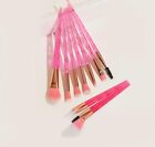 10-teilig rosa professionelle Make-up Bürsten Set Kosmetik Werkzeug Kit