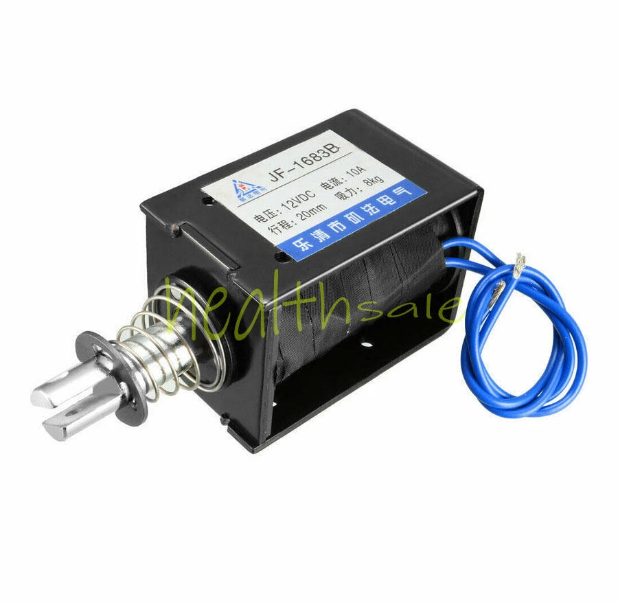 1PC DC 12V 10A 120W 8KG 20mm Pull Push Type Linear Motion Solenoid NEW - Image 1 of 1