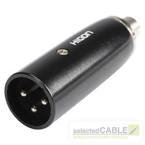HICON Adaptador XLR 3-pol Macho Conector a Rca 2-pol Femenino HI-X3CI-MF - Imagen 1 de 1