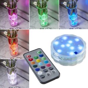 LED Tauchlampe wasserdicht Batterie + Fernbedienung Deko-Licht Vasen-Beleuchtung