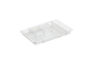 iDesign Clear Adjustable Drawer Organizer 1.25"H x 7.75"W x 11.25"D - Picture 1 of 12