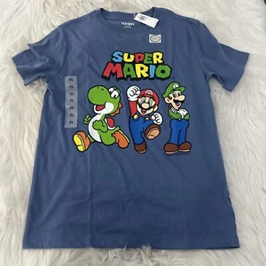 Camiseta Old Navy Niños Super Mario Bros Nueva con Etiquetas Azul XL 14-16 Manga Corta - Imagen 1 de 8