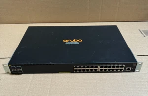 HP Aruba (JL261A) 2930F 24 Port PoE+ 4SFP Switch. JL261A + Rack Ears - Picture 1 of 8