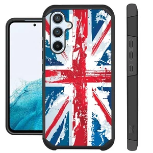 FUSION Case For Samsung Galaxy A54 Hybrid Phone Cover UK FADED FLAG - Zdjęcie 1 z 4