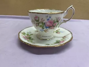 Royal Albert Moss Rose Cup and Saucer Multicolor Floral - Picture 1 of 19
