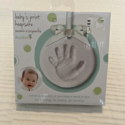 Baby Tiny Ideas Kit de Recuerdo Estampado de Pie de Mano de Bebé Adorno Nuevo en Caja Foto 1 de 4